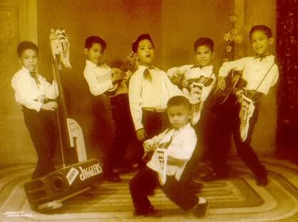 This is Papa's band when he was younger... he's the tallest!