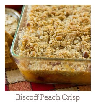 ”Biscoff Peach Crisp”