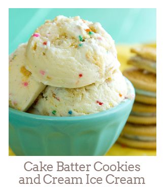 ”Cake Batter Cookies and Cream Ice Cream”