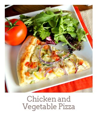 ”Chicken And Vegetable Pizza”