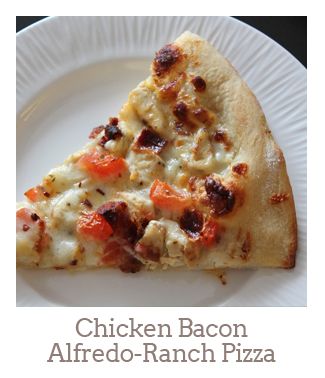 ”Chicken Bacon Alfredo-Ranch Pizza”