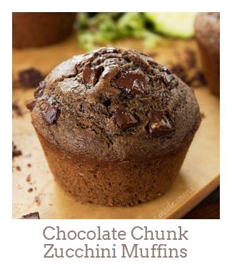 ”Chocolate Chunk Zucchini Muffins”