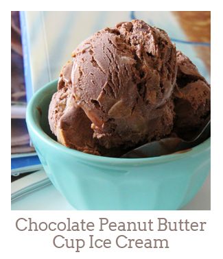 ”Chocolate Peanut Butter Cup Ice Cream with a Peanut Butter Swirl”