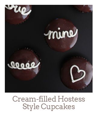 ”Cream-filled Hostess Style Cupcakes”