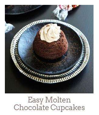 ”Easy Molten Chocolate Cupcakes”