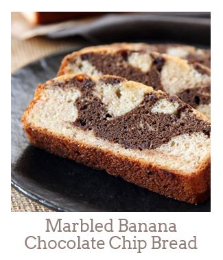 ”Marbled Banana Chocolate Chip Bread”