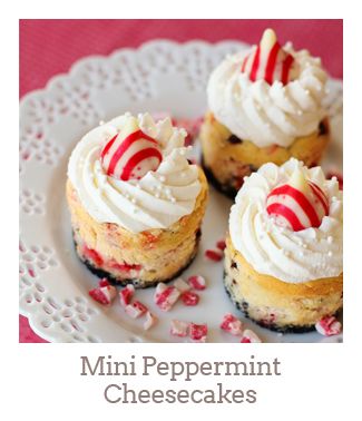 ”Mini Peppermint Cheesecakes”