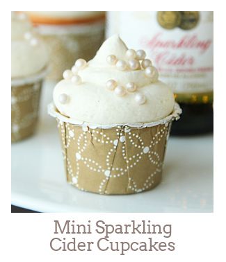 ”Mini Sparkling Cider Cupcakes”