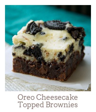 ”Oreo Cheesecake Topped Brownies”