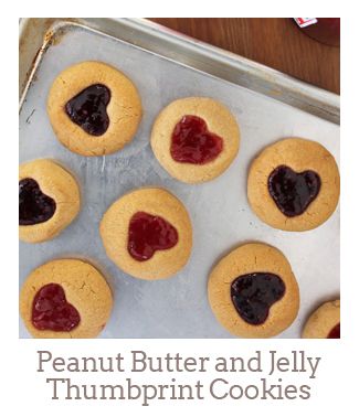 ”Peanut Butter and Jelly Thumbprint Cookie”