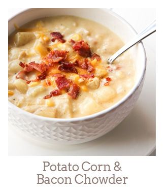 ”Potato Corn & Bacon Chowder”