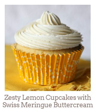 ”Zesty Lemon Cupcakes with Swiss Meringue Buttercream”
