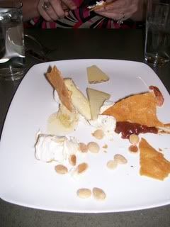 Picked over cheese plate