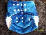 Custom Blueberry Slush Minkee OS pocket diaper