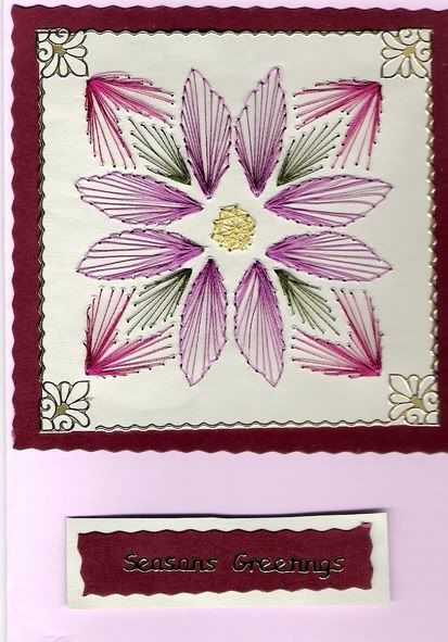 PinkFlower.jpg Card made with her own embroidery idea by Janet Mck picture by alishasneddon1980