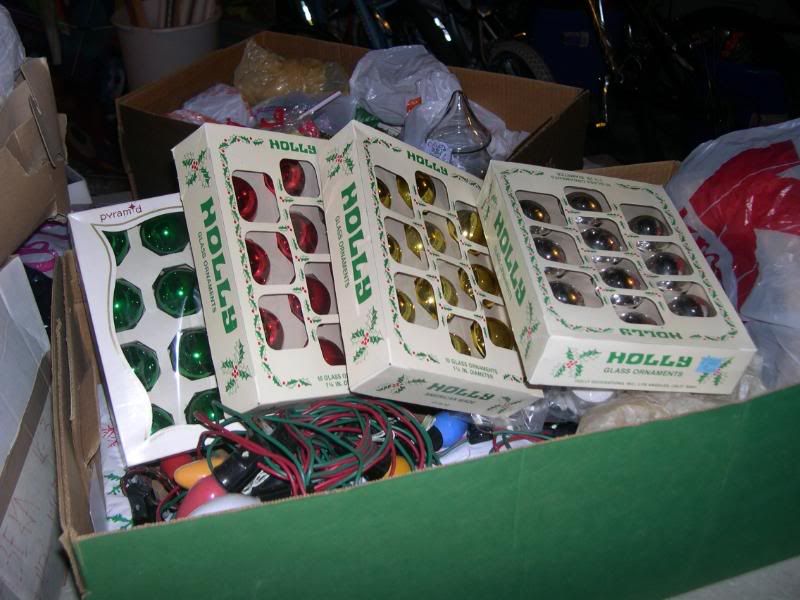 boxes of ornaments