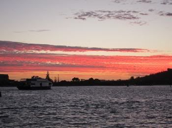 sunset @  riverside @ swan river, perth