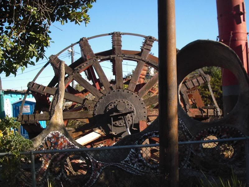Rust wheel art rusting in the sea air . . .