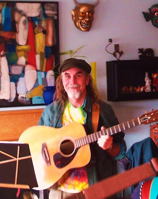 practicing the Russian guitar