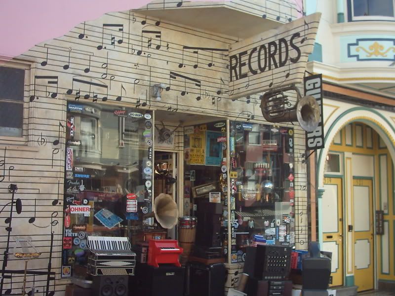 A typical average Music store in San Francisco, California, Planet Earth