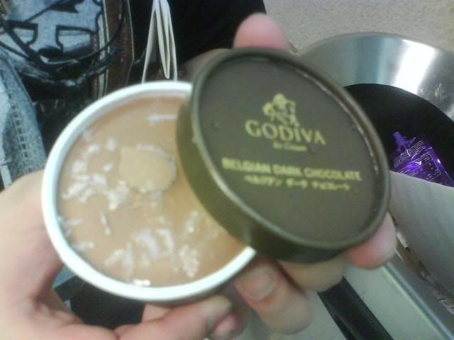 GODIVA dark chocolate ice-cream