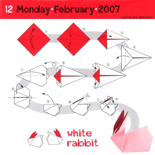 origami rabbit diagram