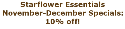 Starflower November/December Specials