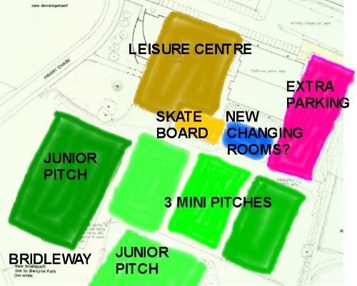 Sketch map of Proposed Football Pitches