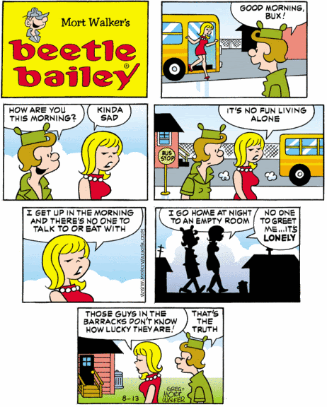 Beetle Bailey on Aug 13