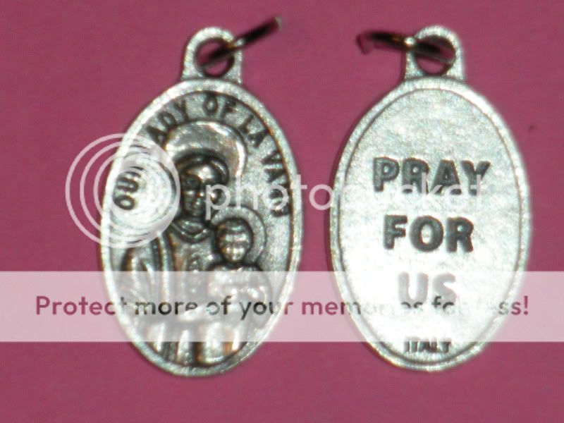Our Lady of La Vang Vietnam Silvertone Religious Medal  