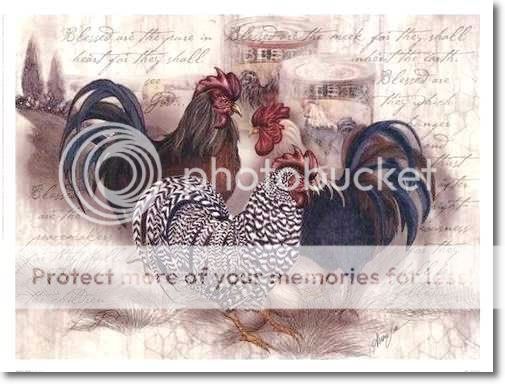 title rooster trinity artist alma lee paper size 13 x 17 image size 12 