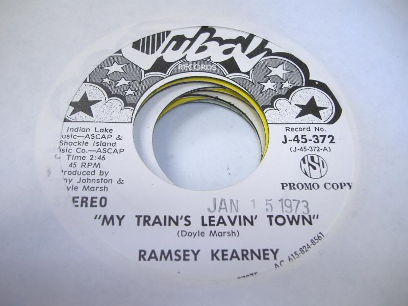 Country Promo 45 RAMSEY KEARNEY My Trains Leavin Town on Jubal 