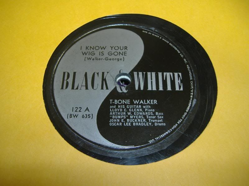 HEAR Blues 78 T BONE WALKER I Know You Wig is Gone on Black & White 