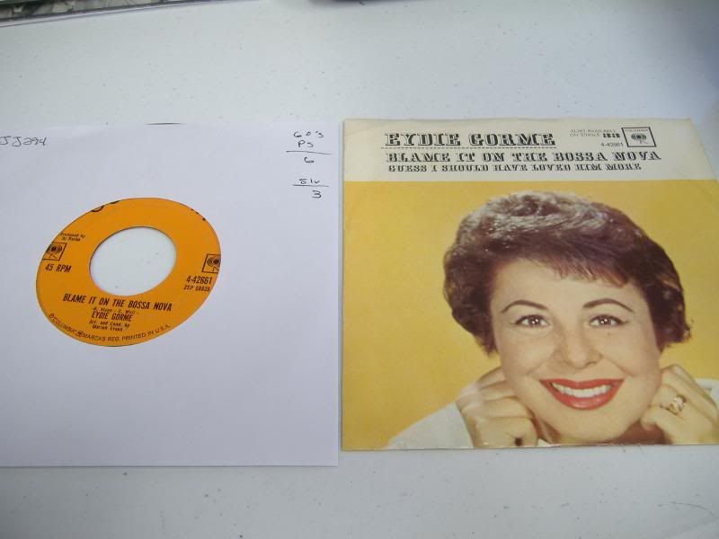 60s PS 45 EYDIE GORME Blame It On the Bossa Nova on Columbia  