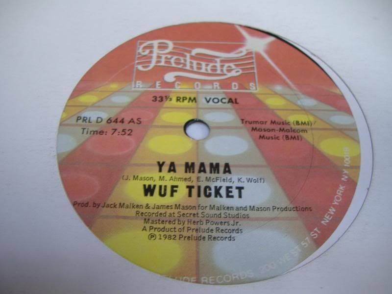 Modern Soul 12 WUF TICKET Ya Mama on Prelude  