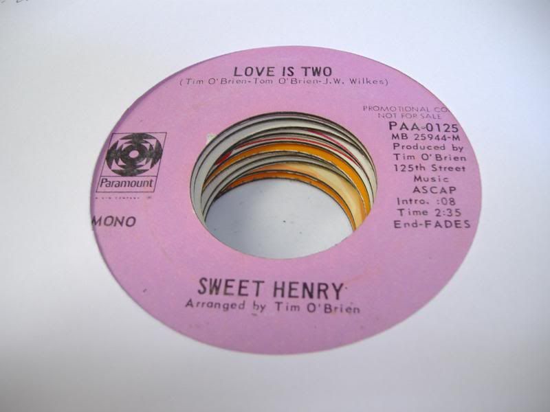 Rock Promo 45 SWEET HENRY Love is Two on Paramount  