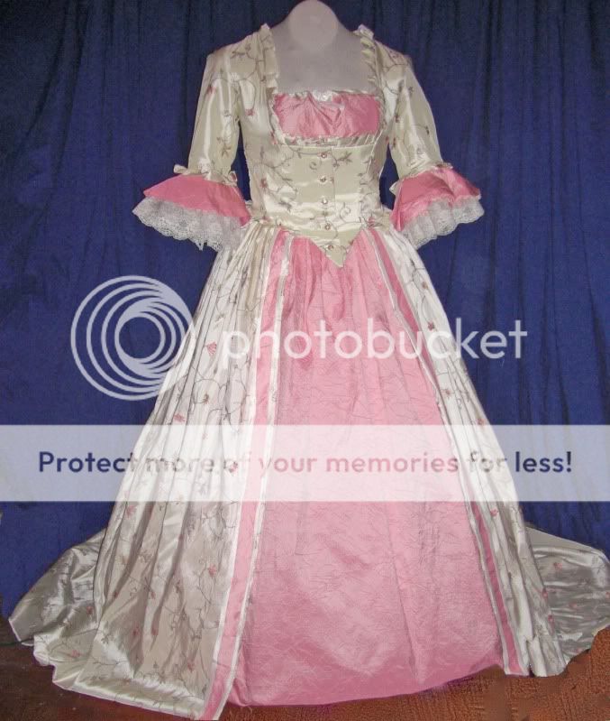 Marie Antoinette 1700 Gown Ivory Blush Spring Delight