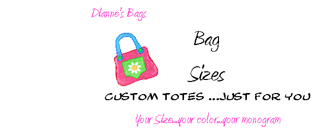 purse sizes items in Diannes Bags 