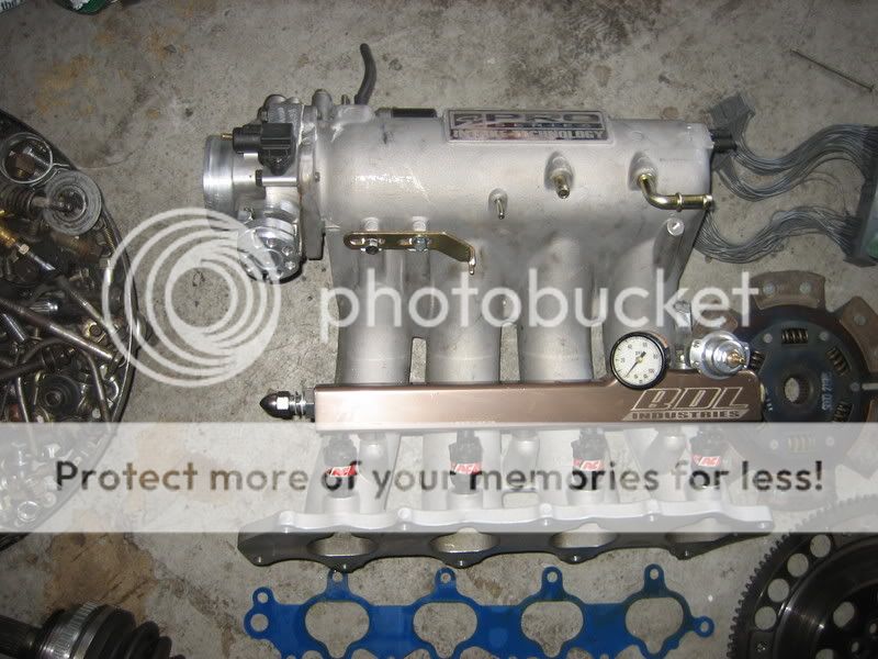 h22 skunk2 pro series intake manifold, with rc 440's, BDL fuel rail