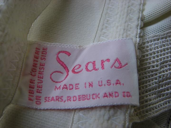 Vintage Sears White Panty Girdle~Satin Waist Panel~High Waist~Pin up ...