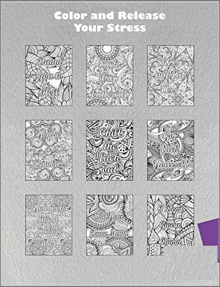 SHUT UP ASSHOLE ~ SWEAR WORD ADULT COLORING BOOK ~ HILARIOUS