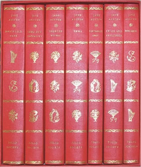 Jane Austen Set Folio Society Mint 7 Volumes Boxed Set Complete Mint 