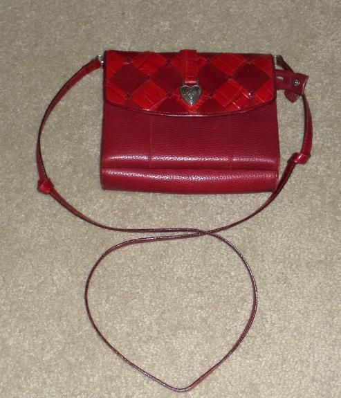 brighton red leather purse