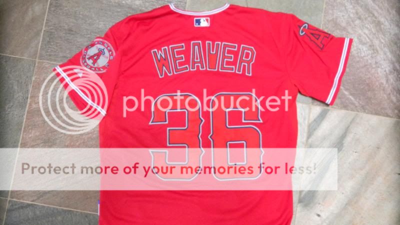 Anahiem Angels Jered Weaver Jersey size 50. Majestic Performance 