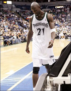 KG leaves the court after being ejected