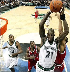 KG is climbing the rebounding list
