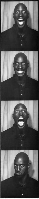 KG sat in a photo booth on Friday