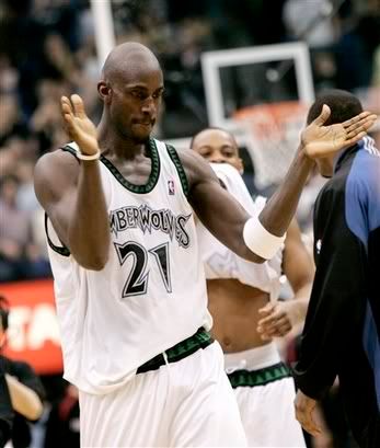 KG celebates the win after his game-winner at the buzzer
