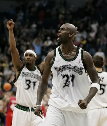 KG celebrates the comeback victory against Sammy's Clippers