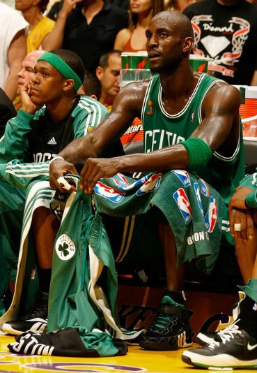 Due to foul trouble, KG spent a lot of time on the bench in Game 5